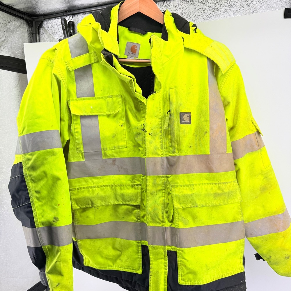 Carhartt Sherwood 100787 High-Visibility Waterproof Work Jacket Mens XL Class 3